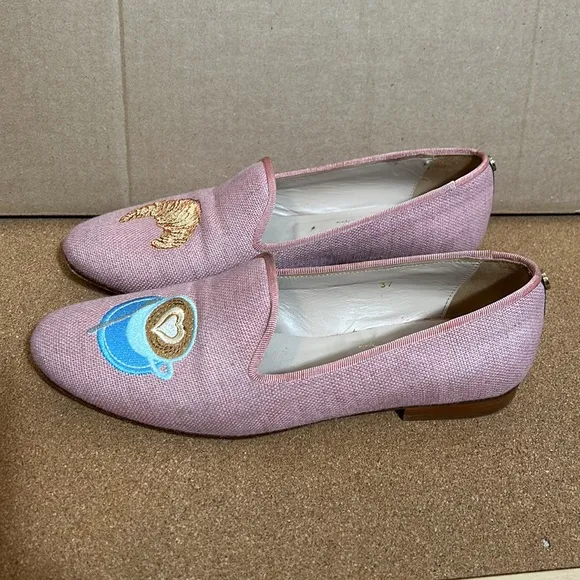 Calitas World Handmade In Spain luxury linen loafers size EU 37 US 5.5