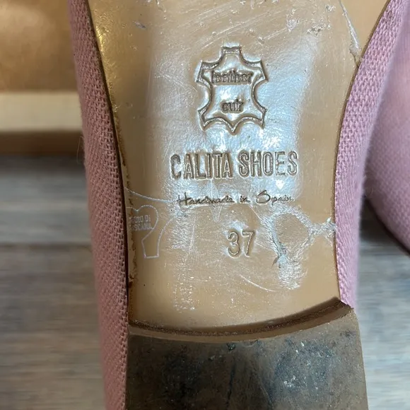 Calitas World Handmade In Spain luxury linen loafers size EU 37 US 5.5