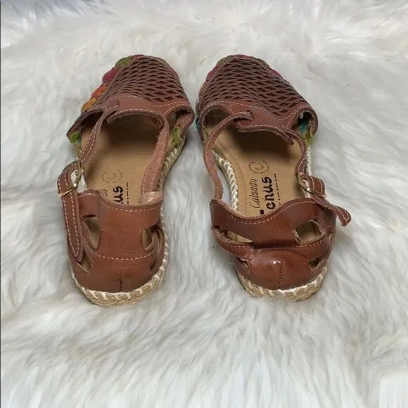 Calvados Venus Woven Leather Espadrilles