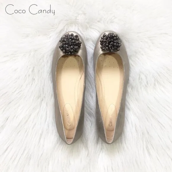 🆕Calvin Klein Mackenzi Gold Metallic Flats