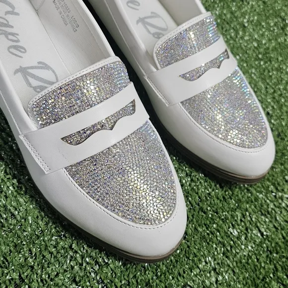 CAPE ROBBIN | LODIO RHINESTONE EMBELLISHED SLIP-IN LOAFERS - NWOT!