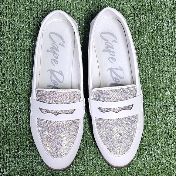 CAPE ROBBIN | LODIO RHINESTONE EMBELLISHED SLIP-IN LOAFERS - NWOT!