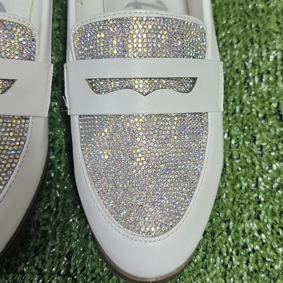 CAPE ROBBIN | LODIO RHINESTONE EMBELLISHED SLIP-IN LOAFERS - NWOT!