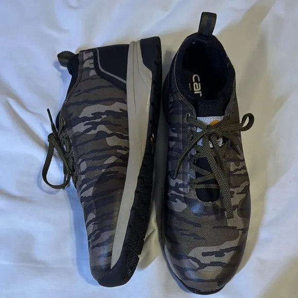 Carhartt Camouflage Sneakers with Green Laces~Slightly Used-Worn Once