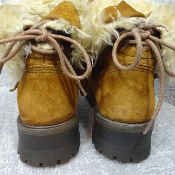 CAT Caterpillar Womens Size 9 W Brown Leather Shearling Trappers Boots P304409