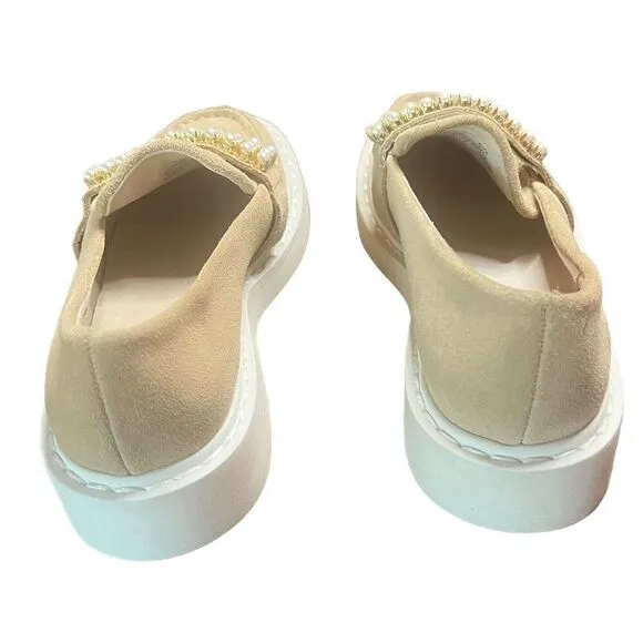 Cecelia New York Rita Platform Loafers in Biege NWOB Size 6