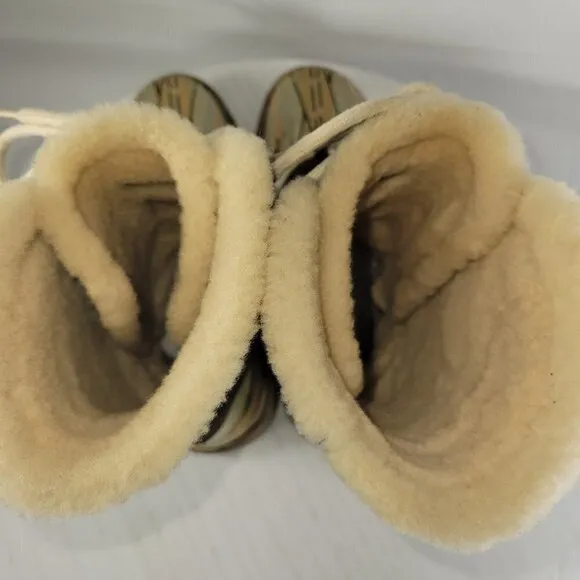 CHACO Belyn Baa Vibram Nurl Brown Shearling Winter Boots Size 7 Women