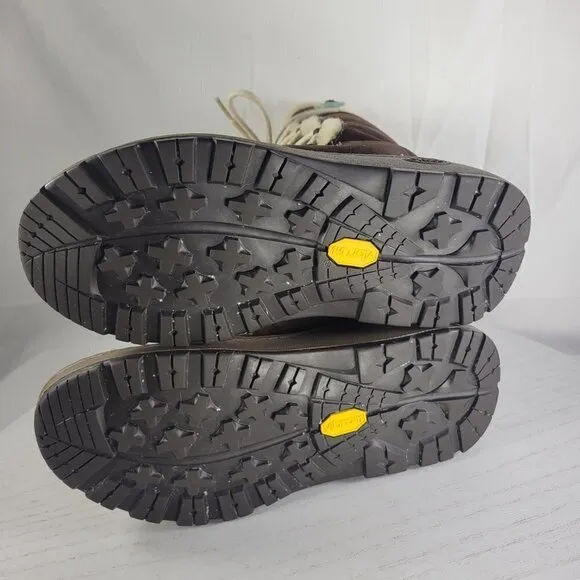 CHACO Belyn Baa Vibram Nurl Brown Shearling Winter Boots Size 7 Women
