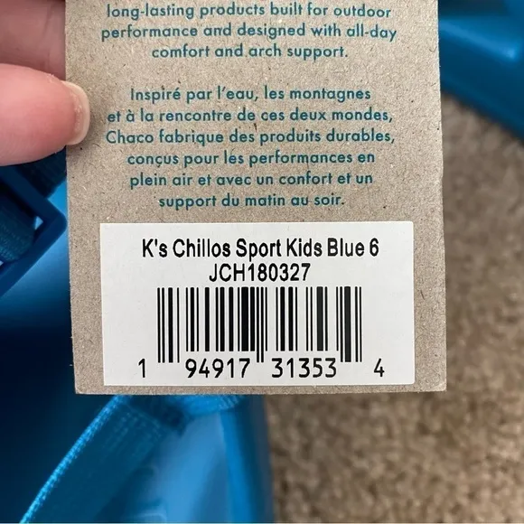Chaco | Boy's Chillo's Sport Sandals Size 6 Blue