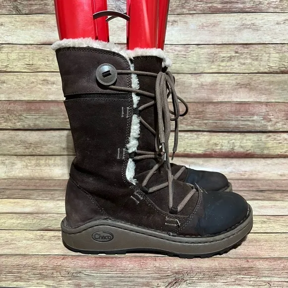 Chaco Brown Belyn Shearling Boots