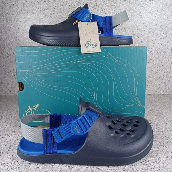 Chaco Chillos Clogs Blue Slip On Comfort Outdoors Sandals Men's Shoes