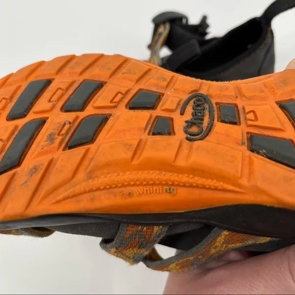 CHACO Kids Vitim Ecotread Orange &amp; Black water shoe sandals size: 13