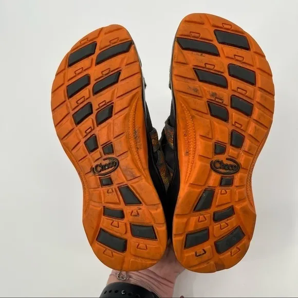 CHACO Kids Vitim Ecotread Orange &amp; Black water shoe sandals size: 13