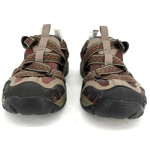 Chaco Men's brown canvas water Outcross sandals closed toe (8.5)