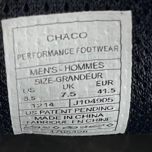 Chaco Men's brown canvas water Outcross sandals closed toe (8.5)