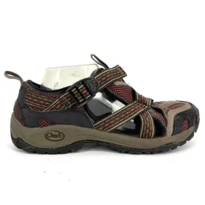 Chaco Men's brown canvas water Outcross sandals closed toe (8.5)