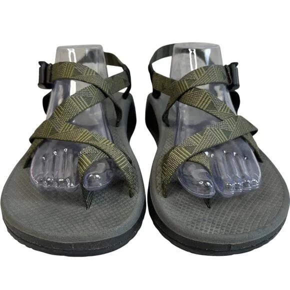 Chaco Sandals Green Mens SZ 12 Cloud 2 Adjustable Straps Hiking Water Shoe