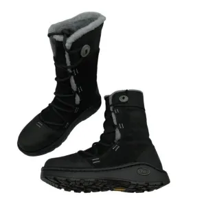 Chaco Women's Belyn Baa Nurl Vibram Leather Winter Boots Size 7.5 in Black
