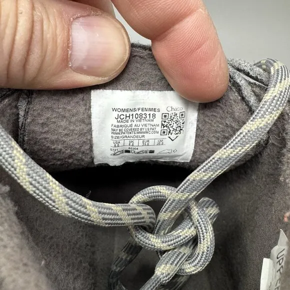 Chaco Women’s Borealis Ledge Waterproof Gray Wool Hiking Boots Sz 8.5