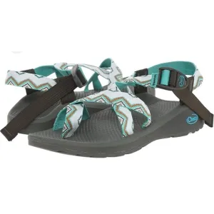 Chaco Women's Z/2 Cloud Strappy Sandals Green White Toe Loop Water Shoes Size 9