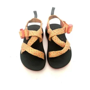 Chaco Z1 EcoTread Sandals Water Trail Kids Sz 10 youth Black Orange Girls Boys