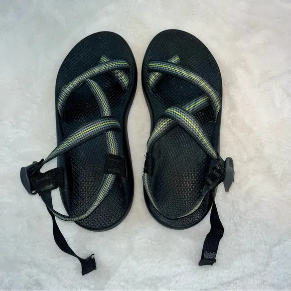 Chaco Z/2 Classic Sandals Split Black Green Adjustable Water Shoes Mens Sz 11