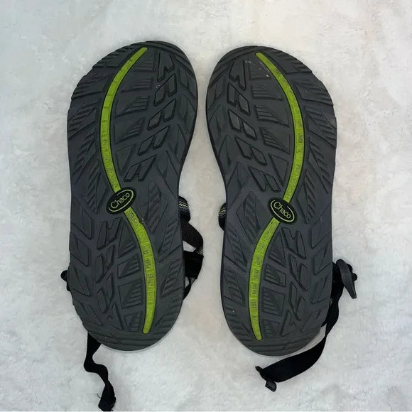 Chaco Z/2 Classic Sandals Split Black Green Adjustable Water Shoes Mens Sz 11