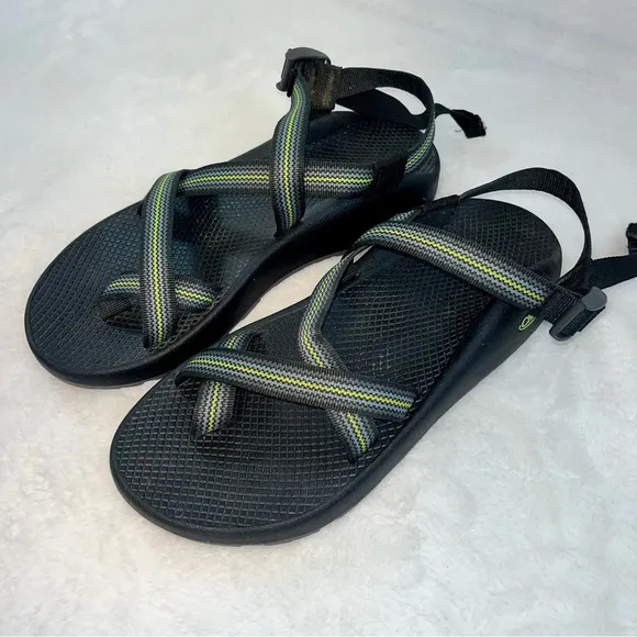 Chaco Z/2 Classic Sandals Split Black Green Adjustable Water Shoes Mens Sz 11
