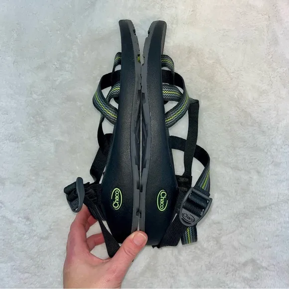 Chaco Z/2 Classic Sandals Split Black Green Adjustable Water Shoes Mens Sz 11