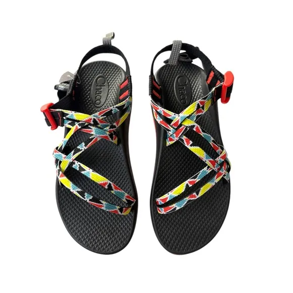 Chaco ZX1 Ecotread Colorful Camper Multicolor Strappy Water Friendly Sandals NWT