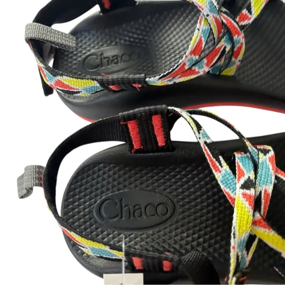 Chaco ZX1 Ecotread Colorful Camper Multicolor Strappy Water Friendly Sandals NWT