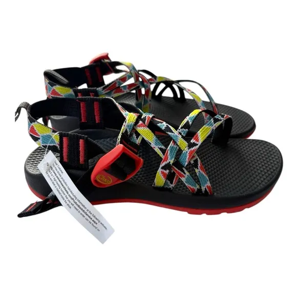 Chaco ZX1 Ecotread Colorful Camper Multicolor Strappy Water Friendly Sandals NWT