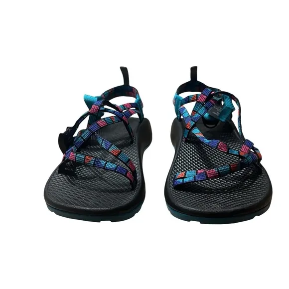 CHACO ZX1 Ecotread Performance Sandals in Blue / Pink / Black Size 6 (Big Kids)