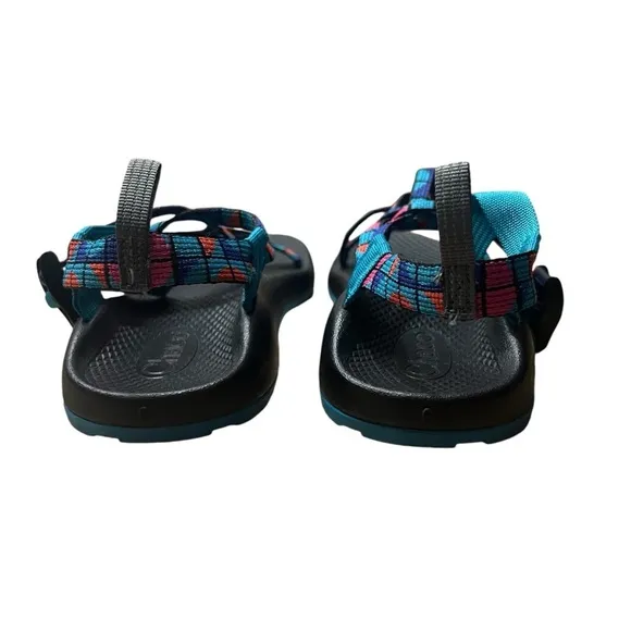 CHACO ZX1 Ecotread Performance Sandals in Blue / Pink / Black Size 6 (Big Kids)