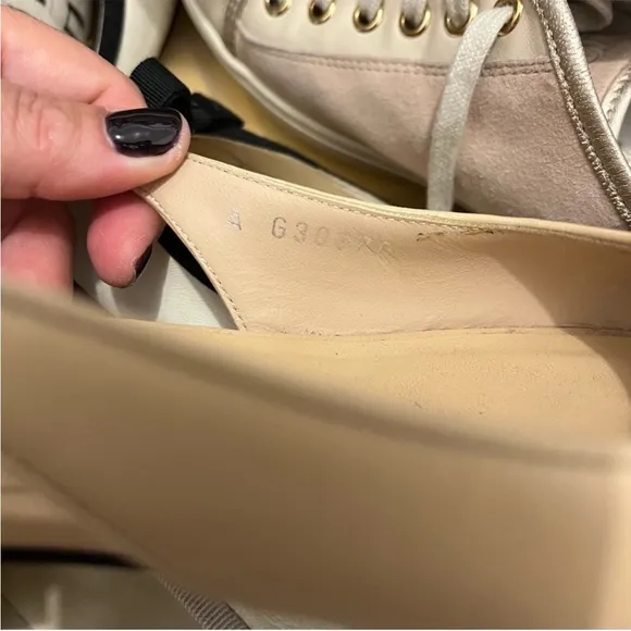 Chanel 100% Authwnric peep toe sling back bow flats in original box