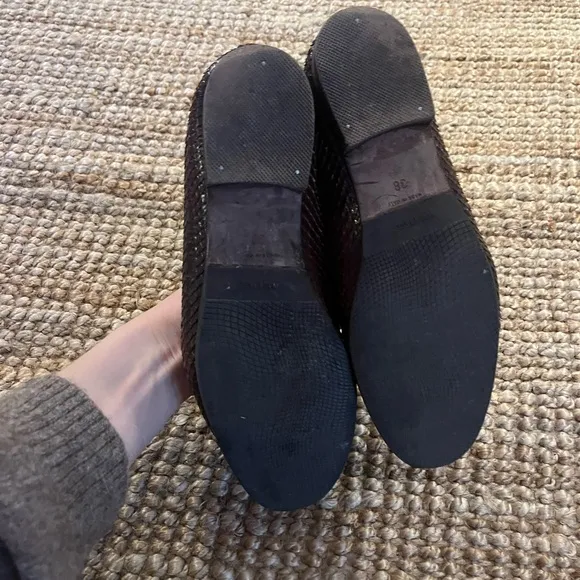 Chanel Cap-Toe Interlocking CC Logo Ballet Flats - Size 38