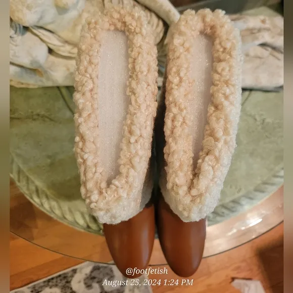 Charles David Nella Faux Shearling &amp; Leather Booties Heeled Designer Boots #4