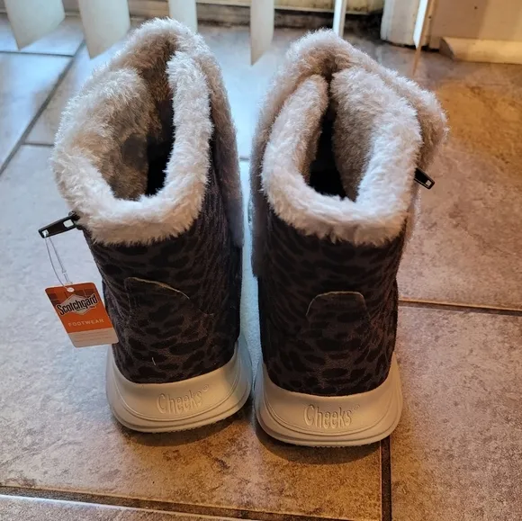Cheeks Tony Little Gray Cheetah Mobwife Fit Body Sport Boots Size 9
