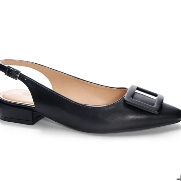 Chinese Laundry Elegant Black Slingback Flats sz 8 nwob
