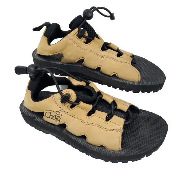 Chota Water Sport Wading Sandals Men / Boys 4 Tan Brown SD100 Leather Fishing
