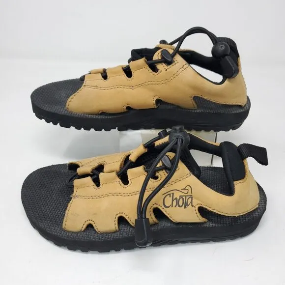 Chota Water Sport Wading Sandals Men / Boys 4 Tan Brown SD100 Leather Fishing