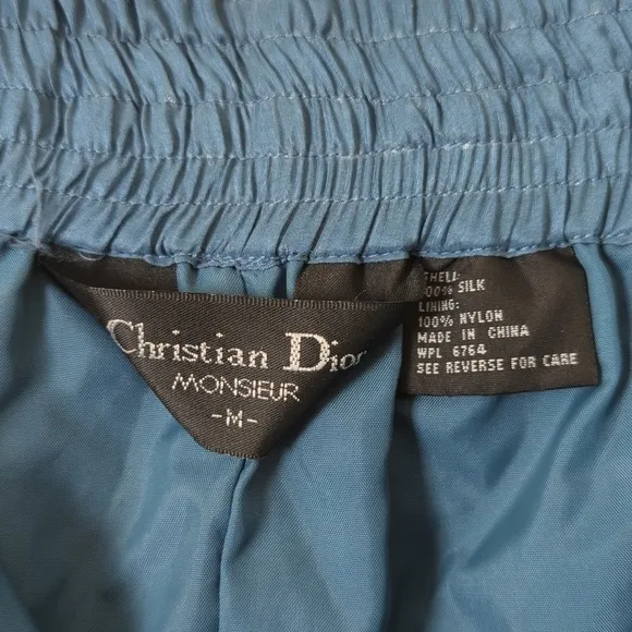 Christian Dior Monsieur 100% Silk Classic Lightweight Shorts Faded Blue M