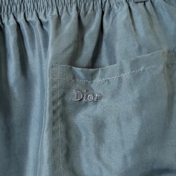 Christian Dior Monsieur 100% Silk Classic Lightweight Shorts Faded Blue M