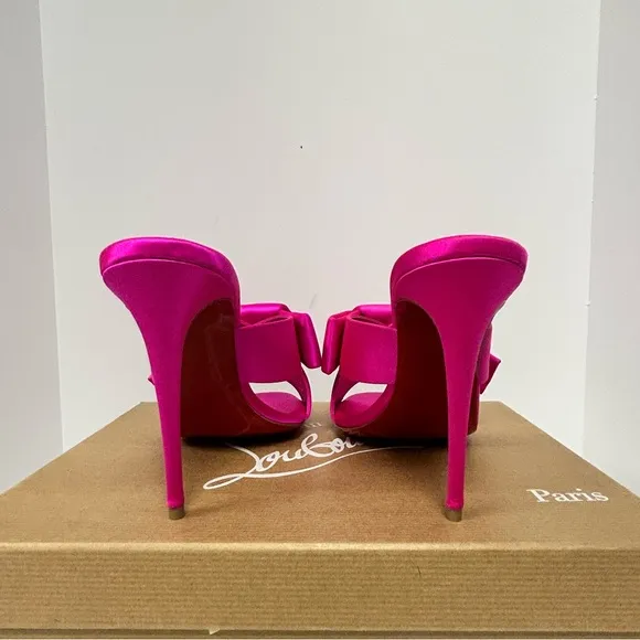 Christian Louboutin Matricia Pink Satin Sandals