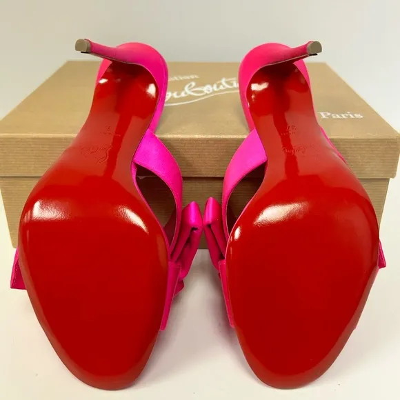 Christian Louboutin Matricia Pink Satin Sandals