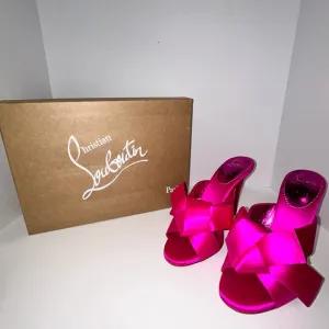 Christian Louboutin Matricia Pink Satin Sandals
