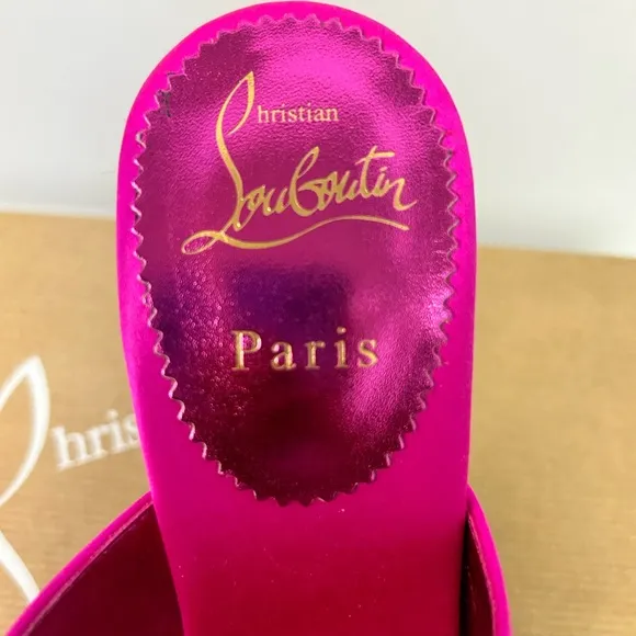 Christian Louboutin Matricia Pink Satin Sandals
