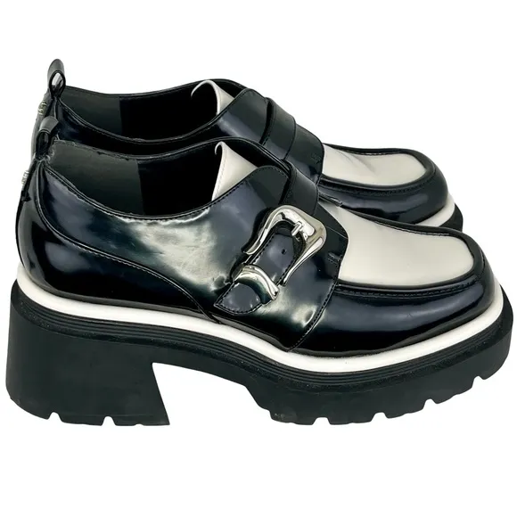 Circus by Sam Edelman Black and White Chunky Platform Loafers