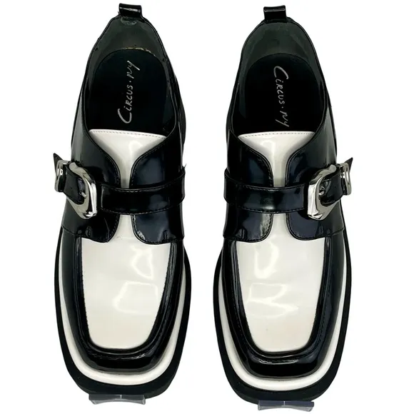 Circus by Sam Edelman Black and White Chunky Platform Loafers