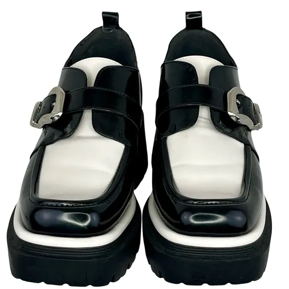 Circus by Sam Edelman Black and White Chunky Platform Loafers